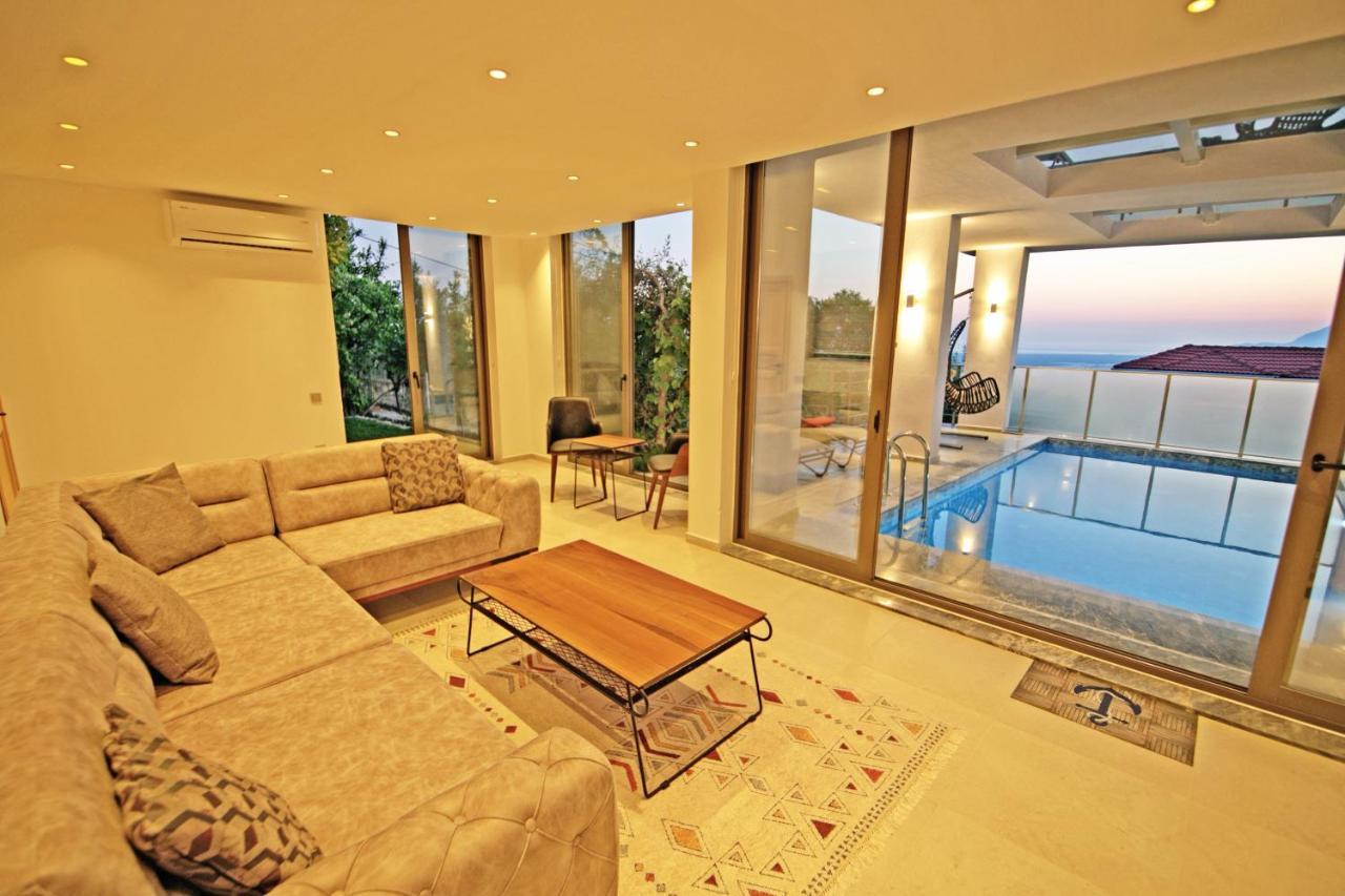 Villa With A Private Heated Pool, Jacuzzi, Overlooking Spectacular Views Of The Sea Kaş Dış mekan fotoğraf